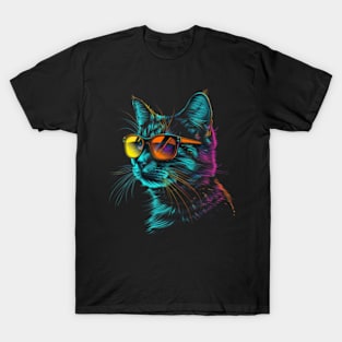 Feline Mix-master Cat DJ T-Shirt